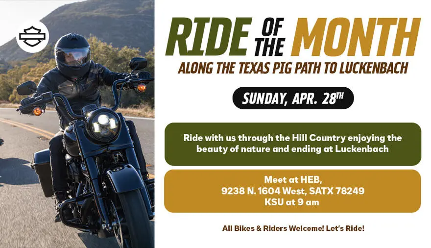APRIL RIDE OF THE MONTH