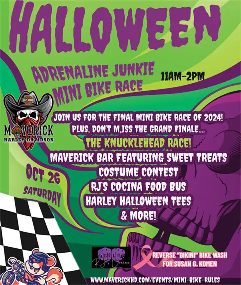 HALLOWEEN EDITION ADRENALINE JUNKIES MINI BIKE RACE SERIES