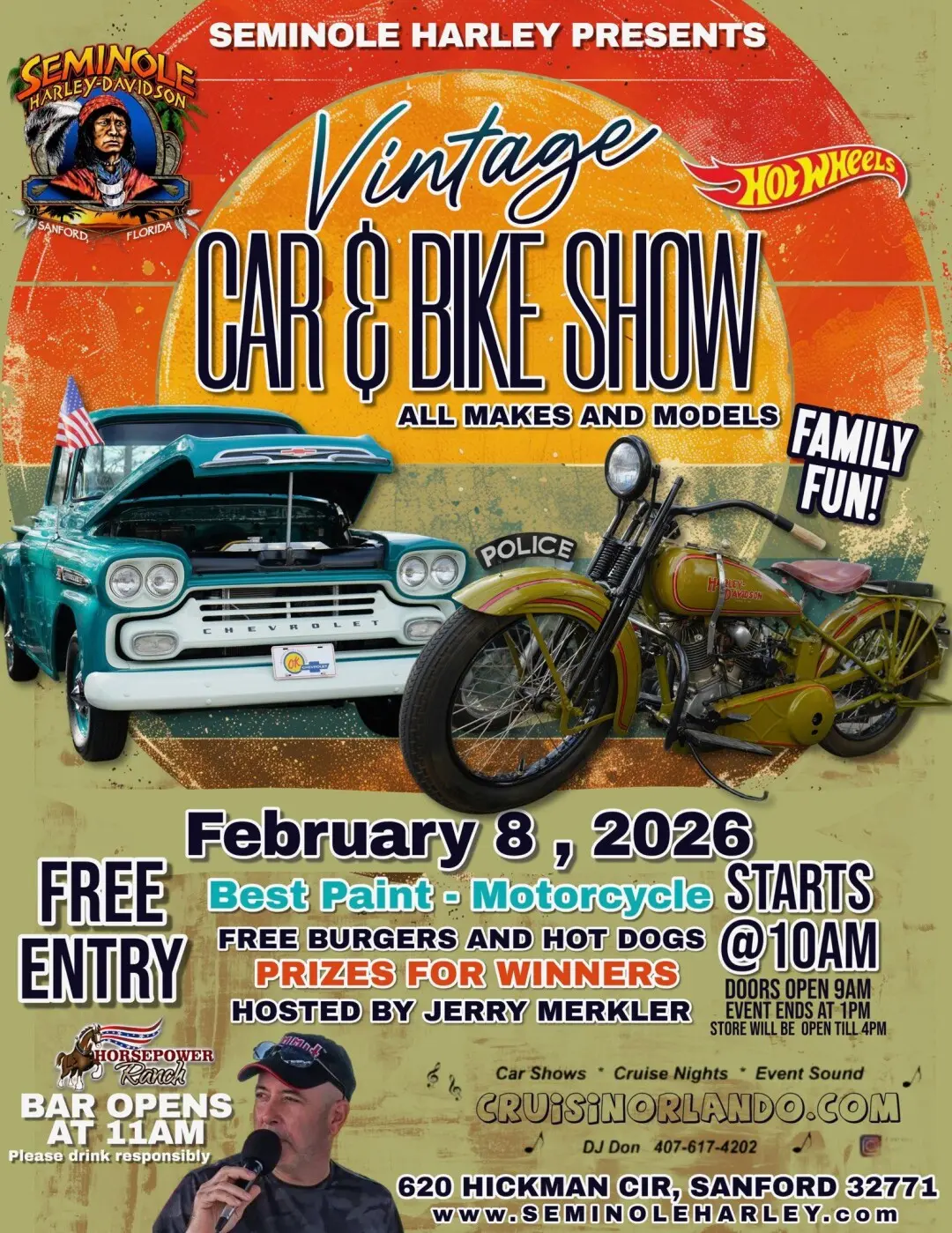 SEMINOLE HARLEY-DAVIDSON VINTAGE CAR & BIKE SHOW