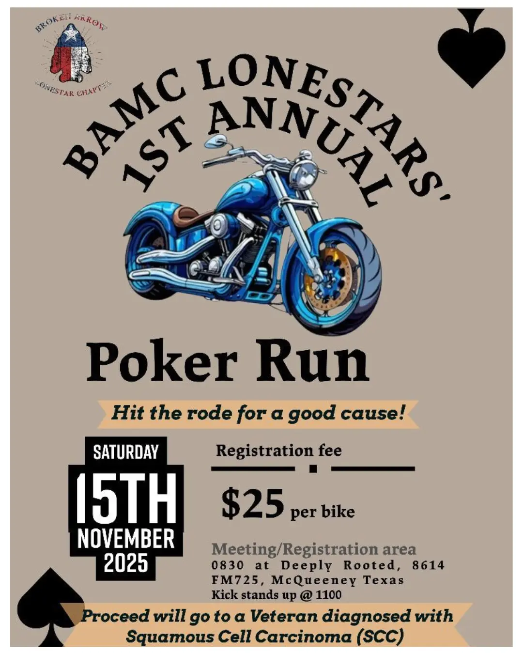 BAMC LONESTARS' 1ST ANNUAL POKER RUN