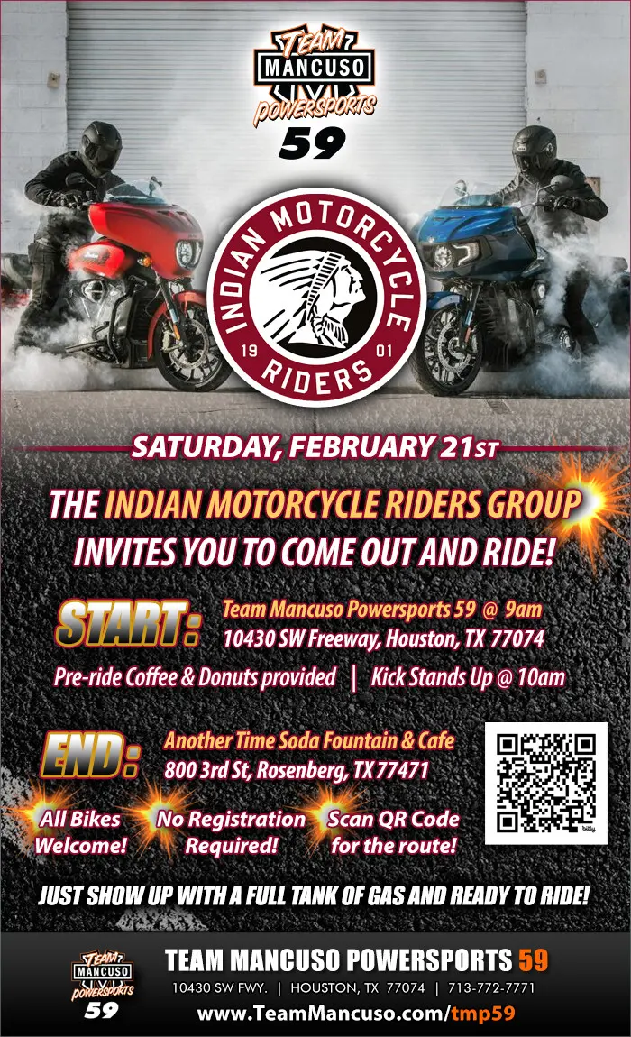 INDIAN MOTORCYCLE RIDERS | COME OUT AND RIDE