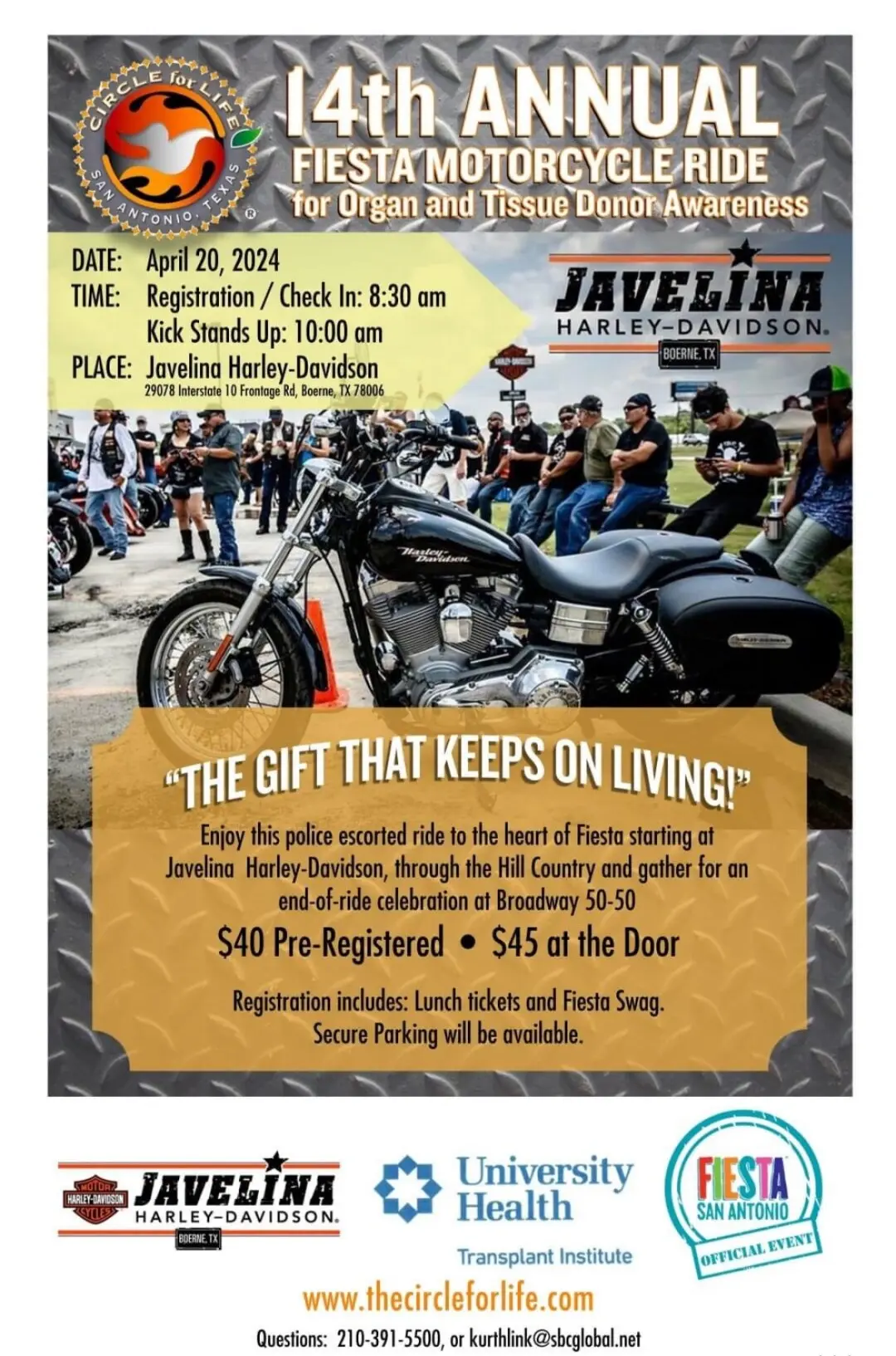14th ANNUAL FIESTA MOTORCYCLE RIDE